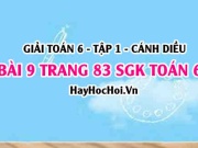 Giải bài 9 trang 83 Toán 6 Tập 1 SGK Cánh Diều